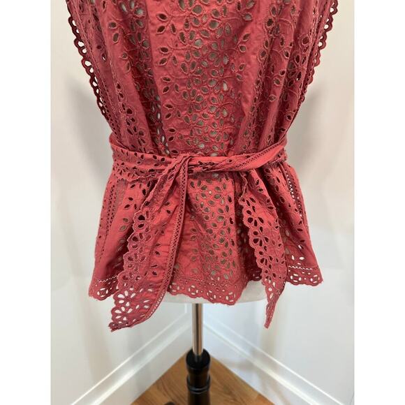 Rebecca Taylor Eyelet Top Size 2 - Picture 4 of 5